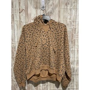 Abercrombie and Fitch cropped cheetah sweatshirt
